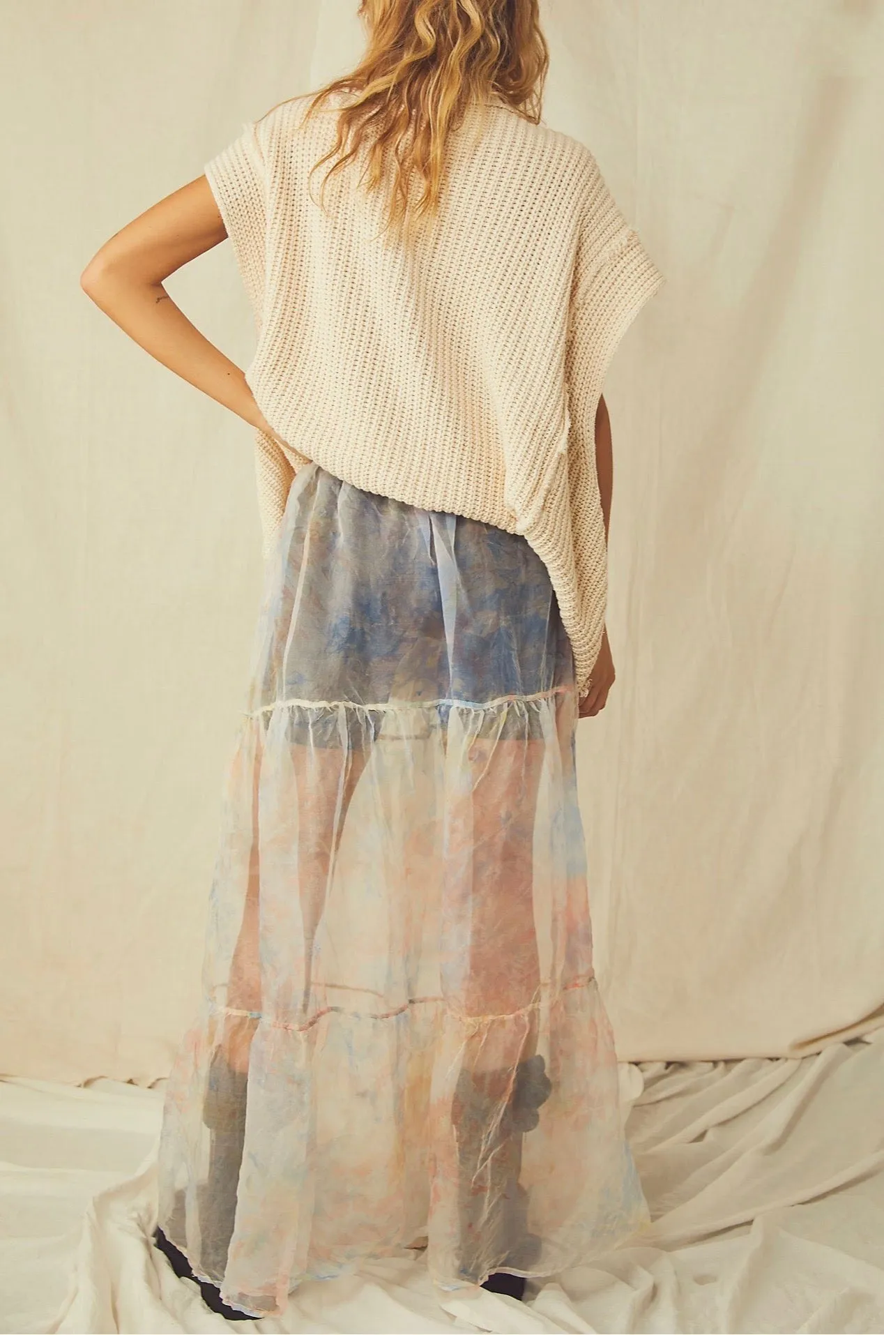 Sheer Silk Organza Skirt