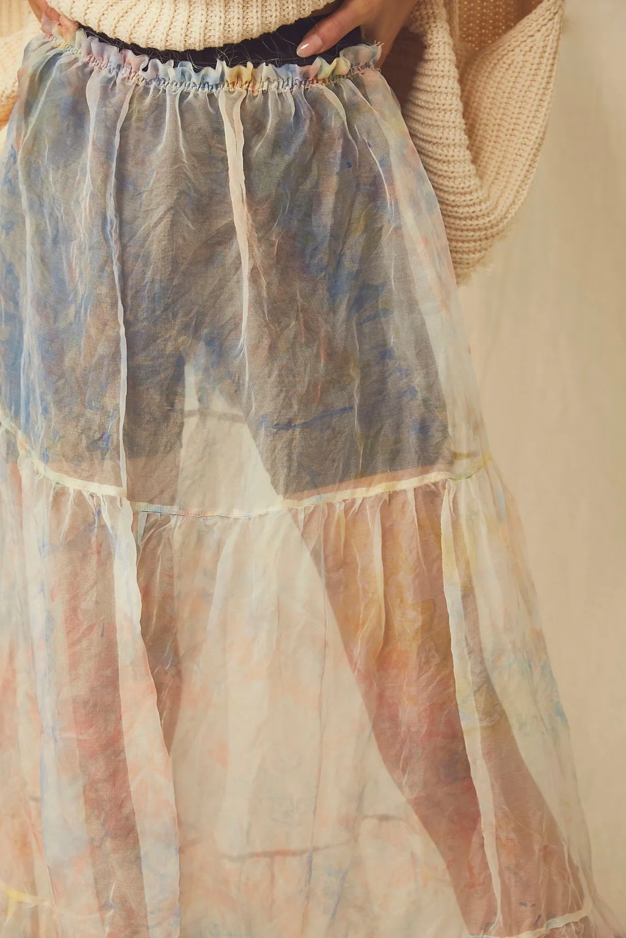 Sheer Silk Organza Skirt