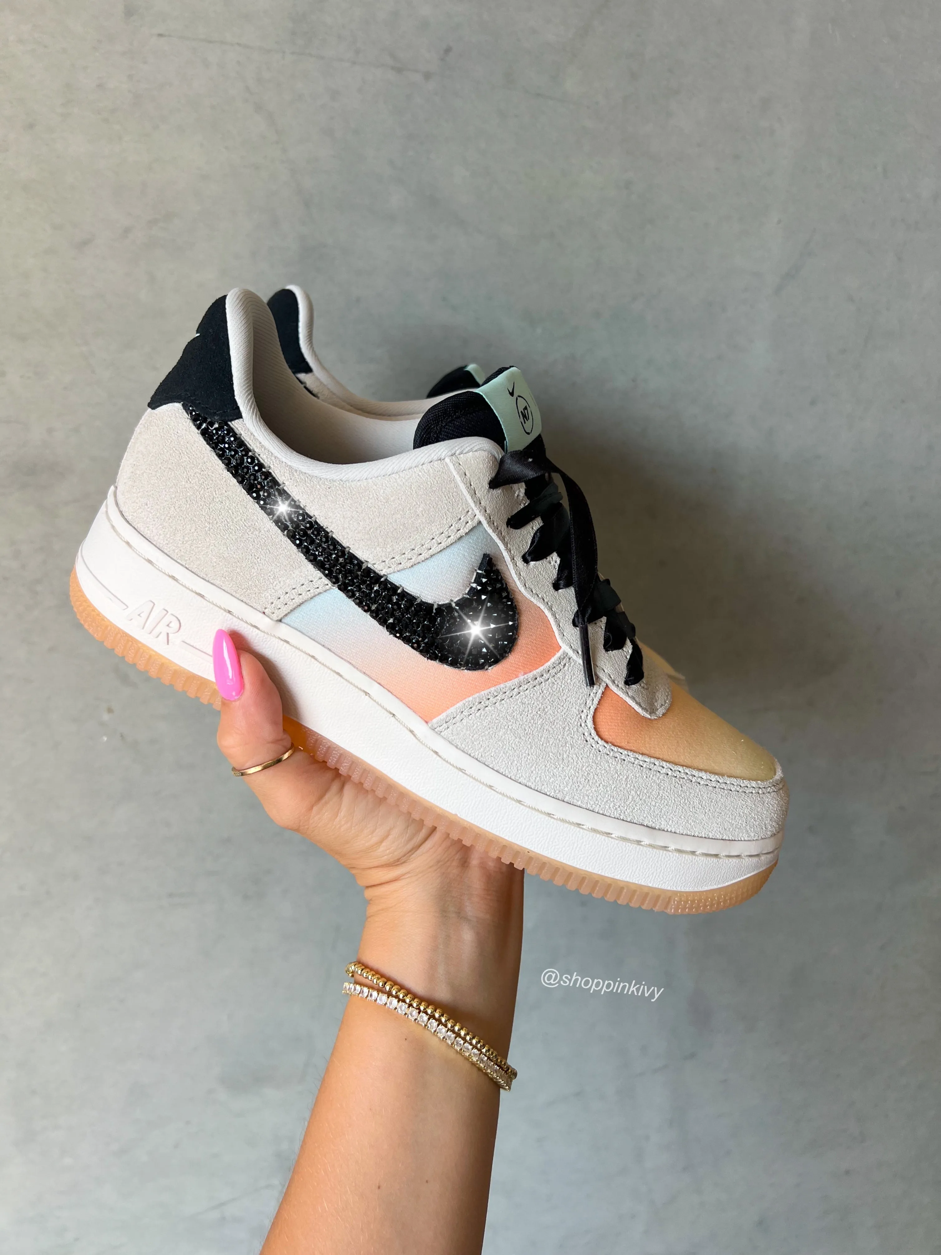 Special Edition Sunset Ombre Swarovski Women’s Air Force 1 Low Shoes