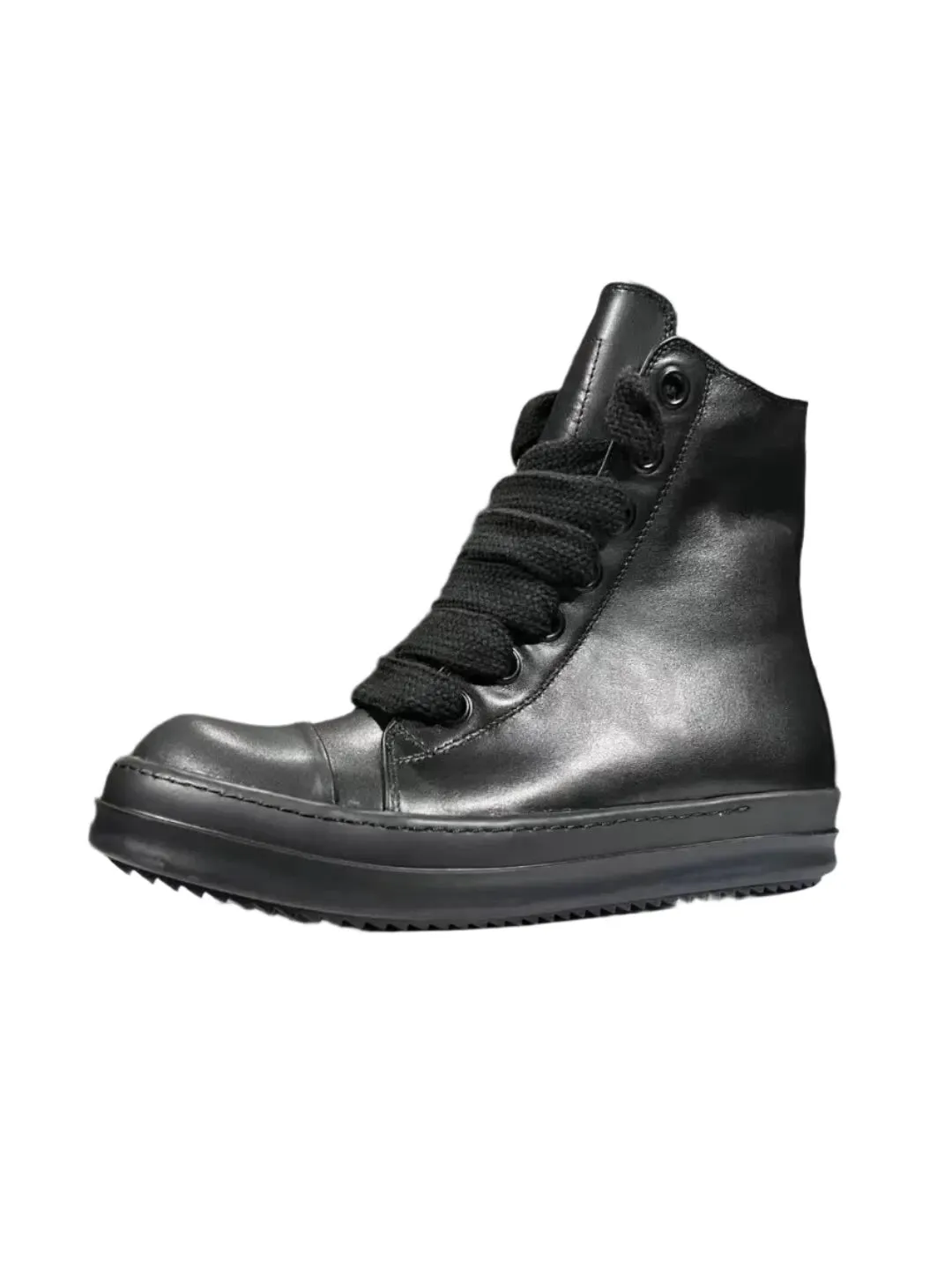 TEEK - Mens Classic Black Thick Laced High Top Boots