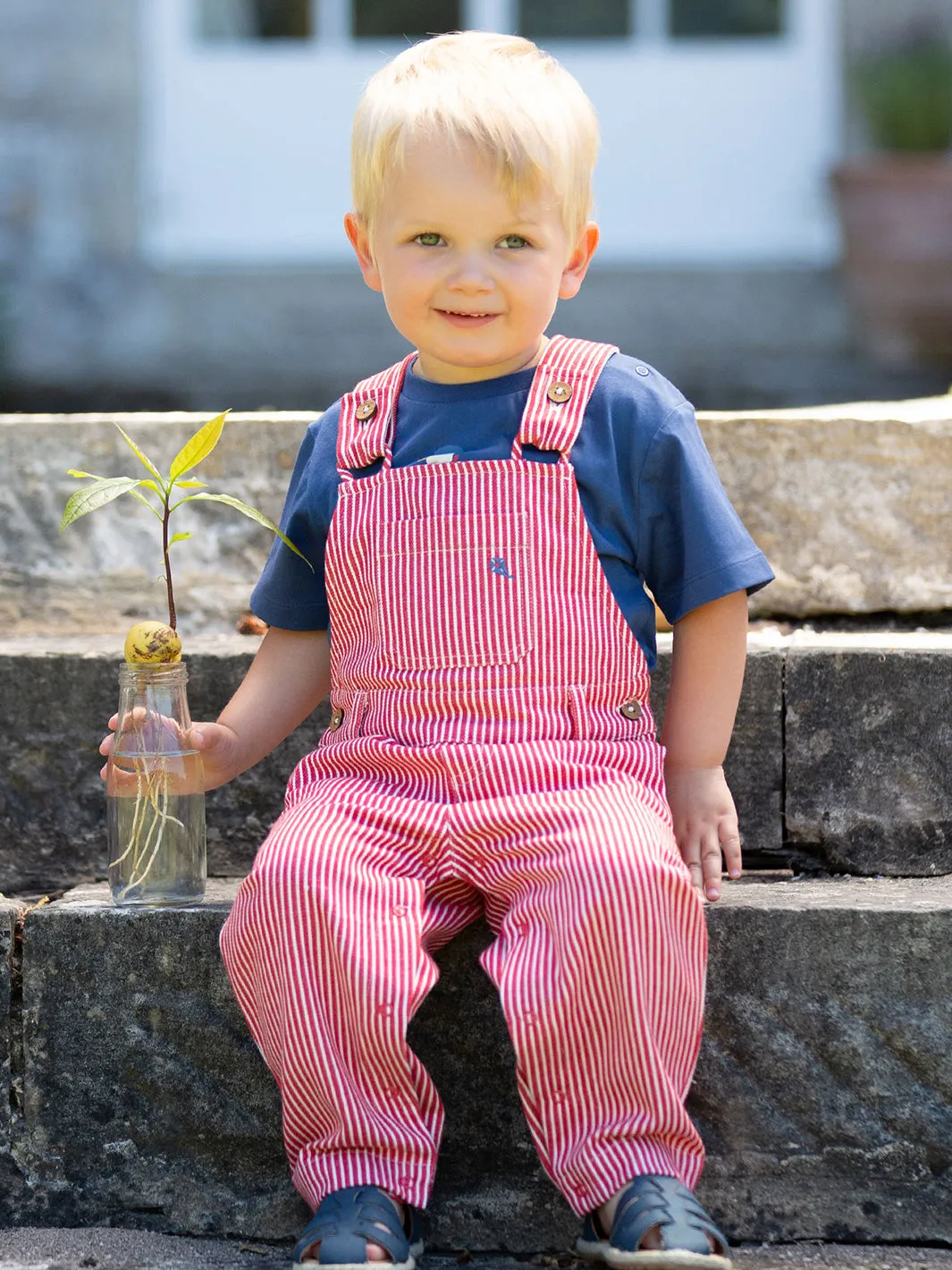 Ticking dungarees