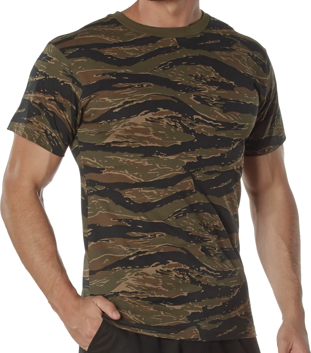 Tiger Stripe Camo - 100% Cotton Camo T-Shirt – Standard Fit Camouflage Shirt