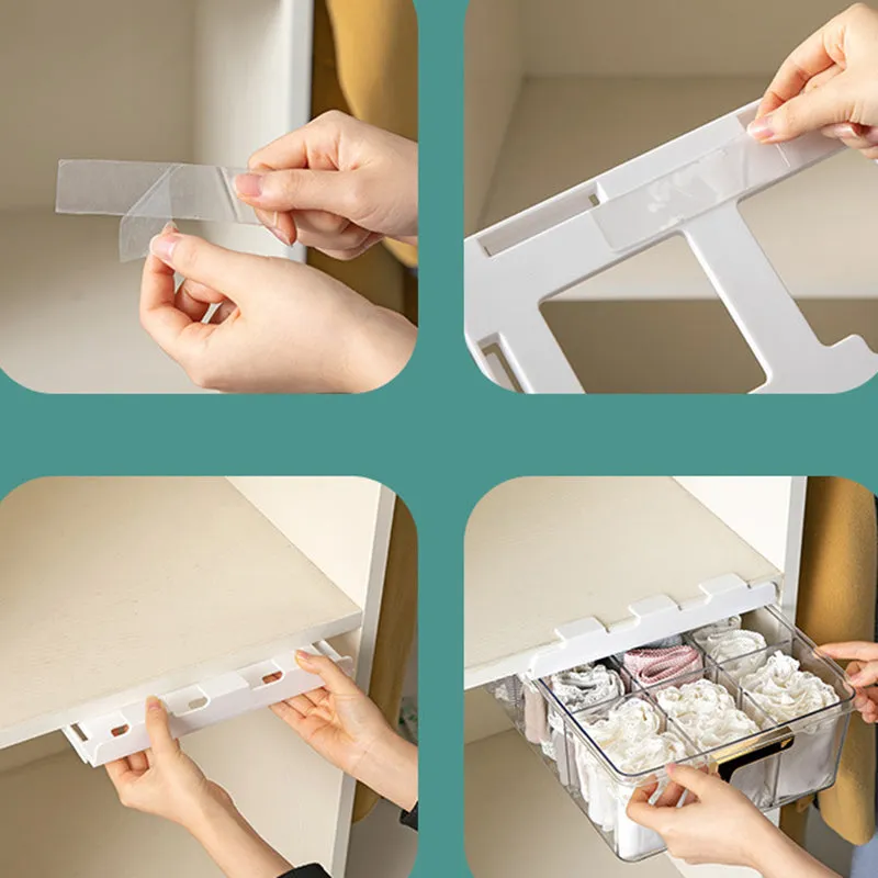 Under Shelf Drawer Pull Out Organiser-15 Grids