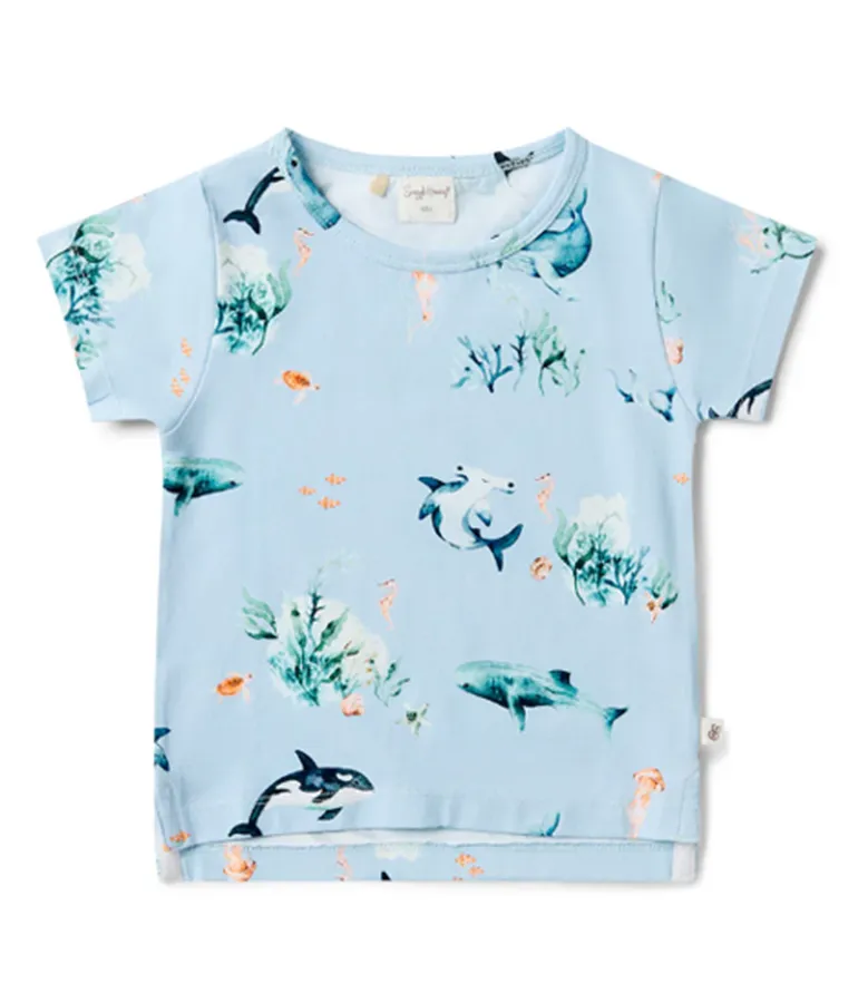 Unisex Organic-cotton Blue Ocean T-shirt