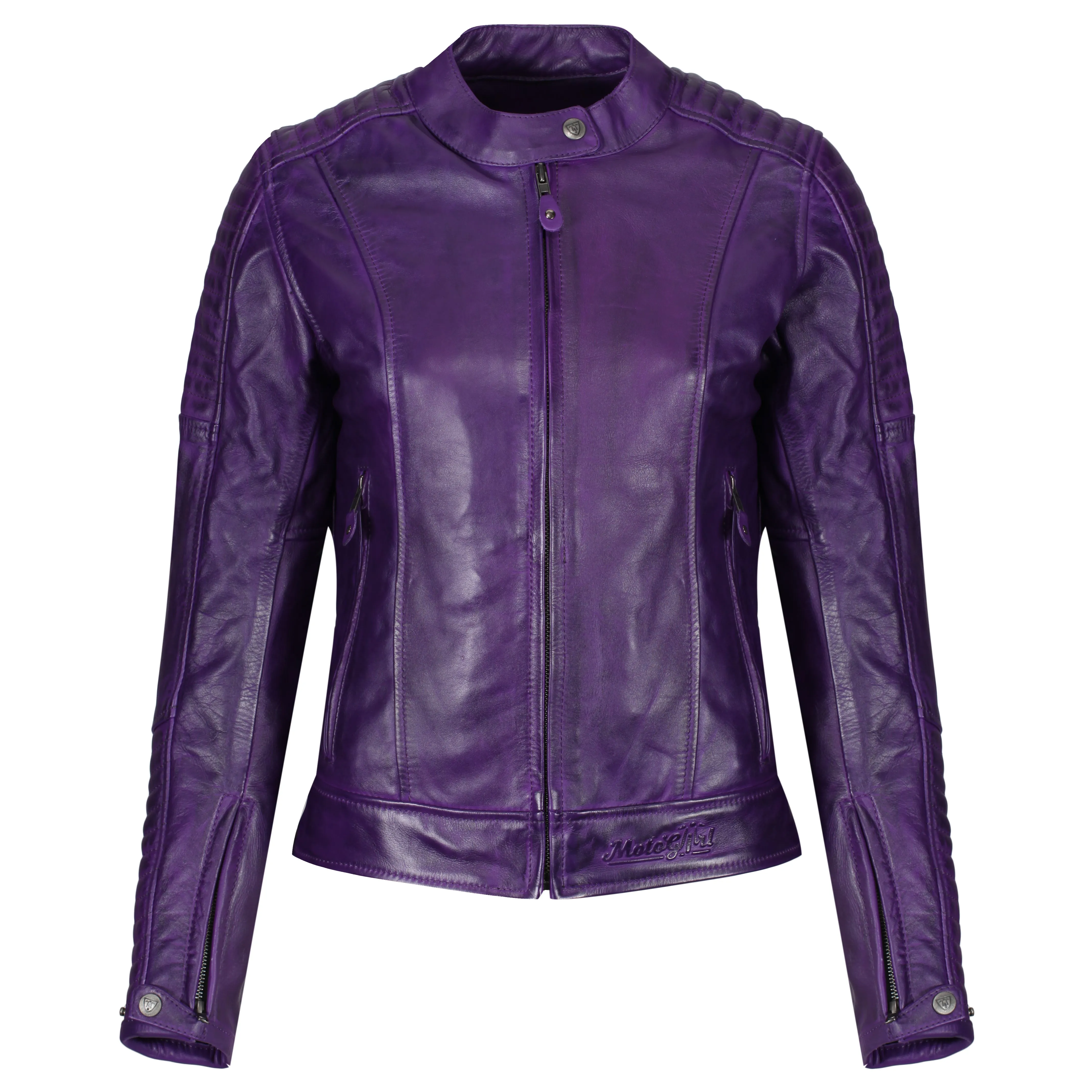 Valerie Purple Leather Jacket